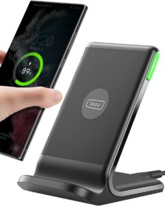 15W Fast Qi-Certified Wireless Charging Station with Sleep-Friendly Adaptive Light